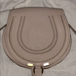 CHLOE Calfskin Mini Marcie Round Crossbody Bag